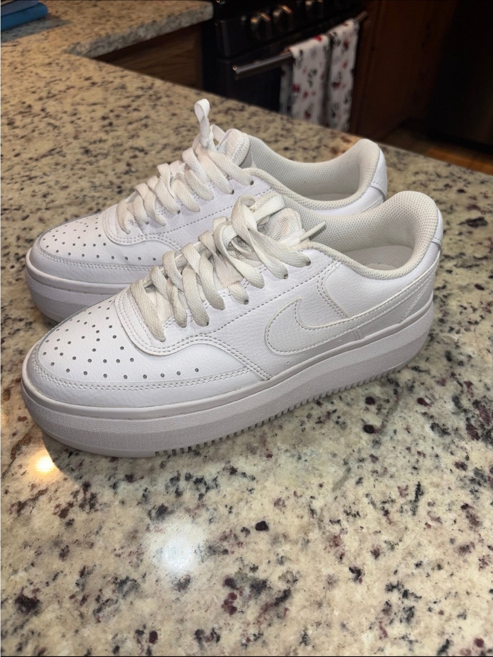 Nike Women’s All-White Platform Sneakers